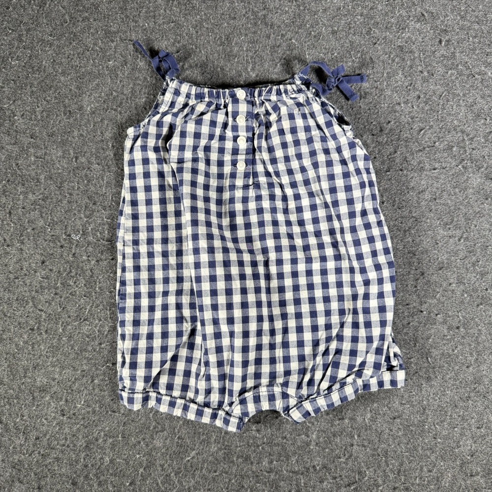 BabyGap Toddler Girls Navy Gingham Cotton Bubble Romper 18-24 Months S/947960-00